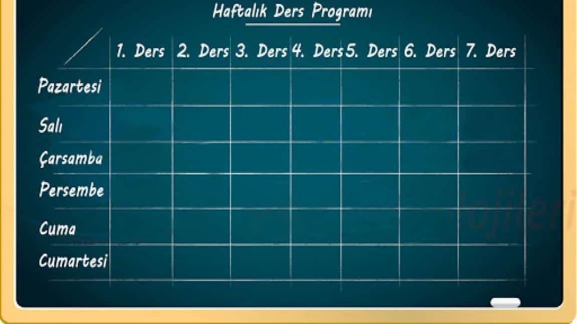 2024 - 2025 ÖĞRETİM YILI DERS PROGRAMI